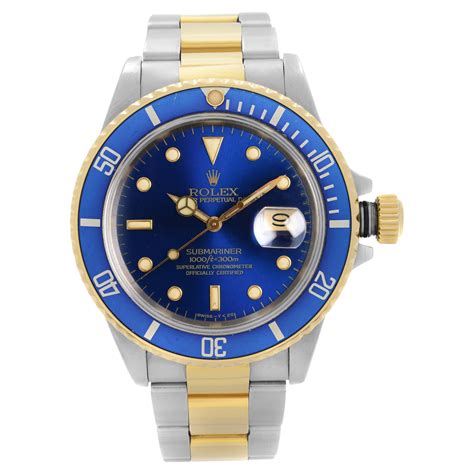 rolex acciaio oro quadrante blu|rolex subacqueo.